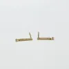 gold diamond charm bar studs sold by Theodosia