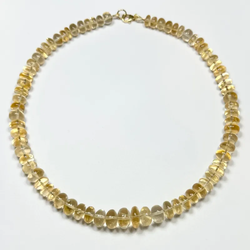 honeysuckle citrine candy necklace made by Theodosia