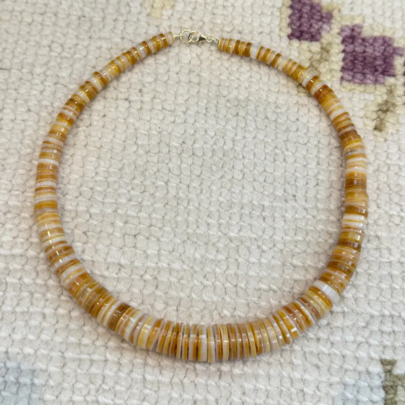 yellow mother of pearl candy necklace sold by Theodosia
