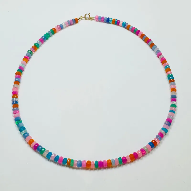 neon opal candy necklace sold by Theodosia