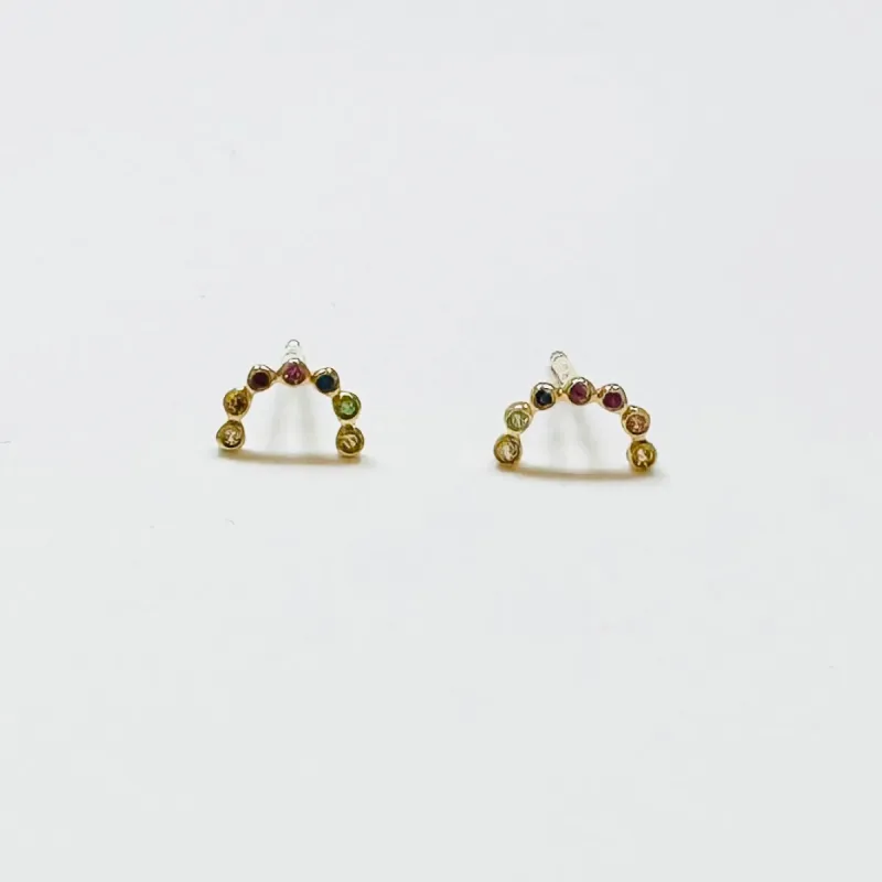 rainbow studs sold by Theodosia