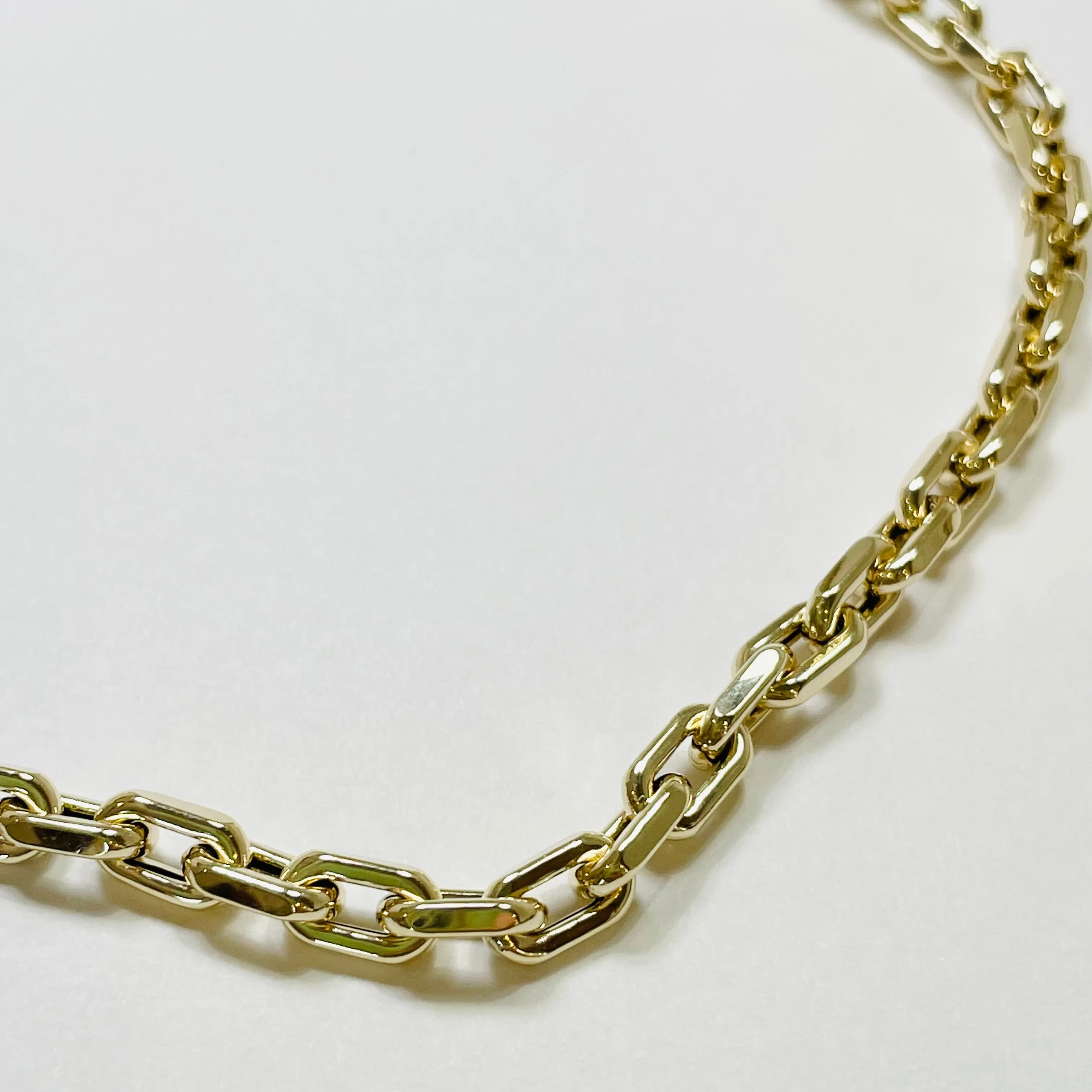 block rolo chain, 14k gold sold by Theodosia product image thumbnail 2