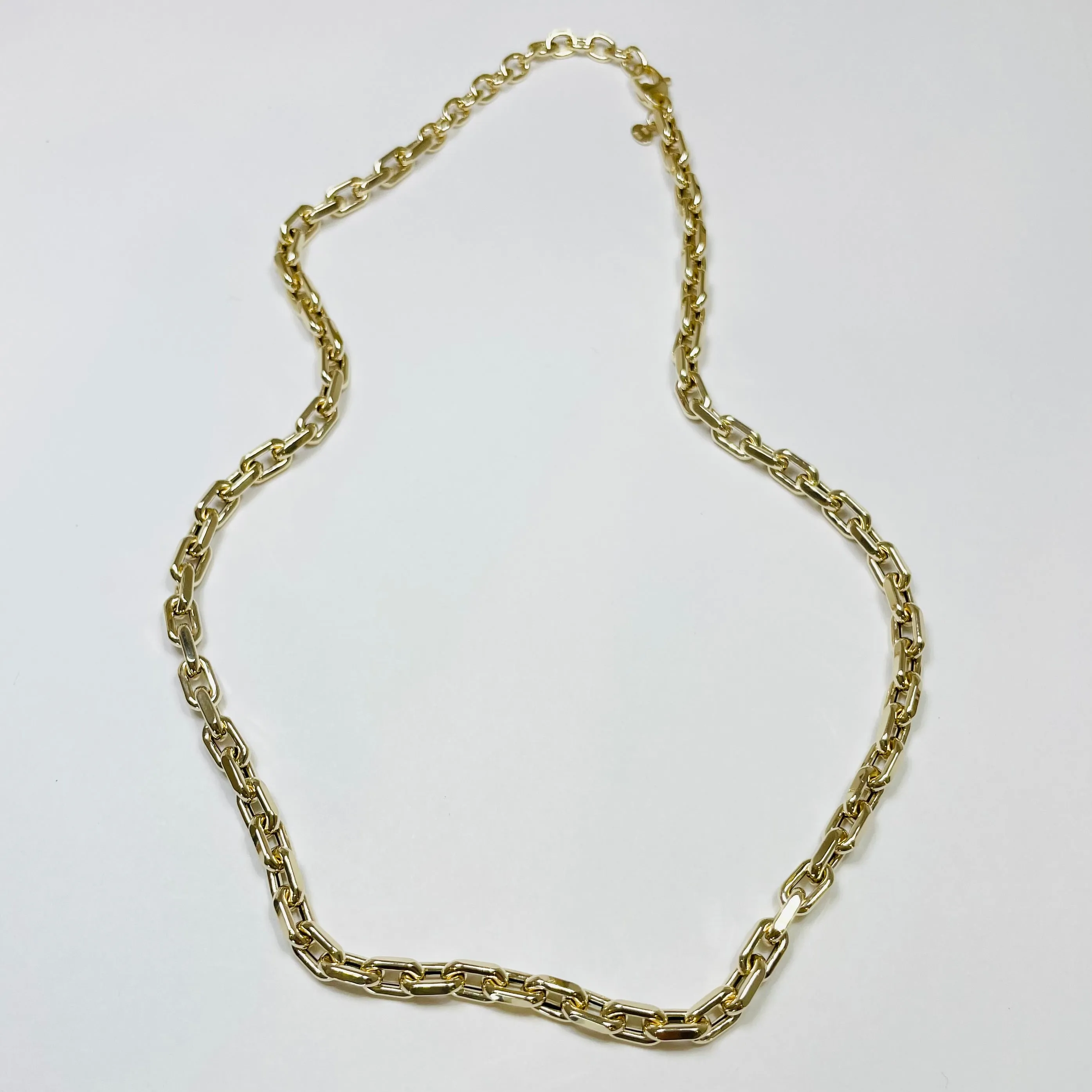 block rolo chain, 14k gold sold by Theodosia