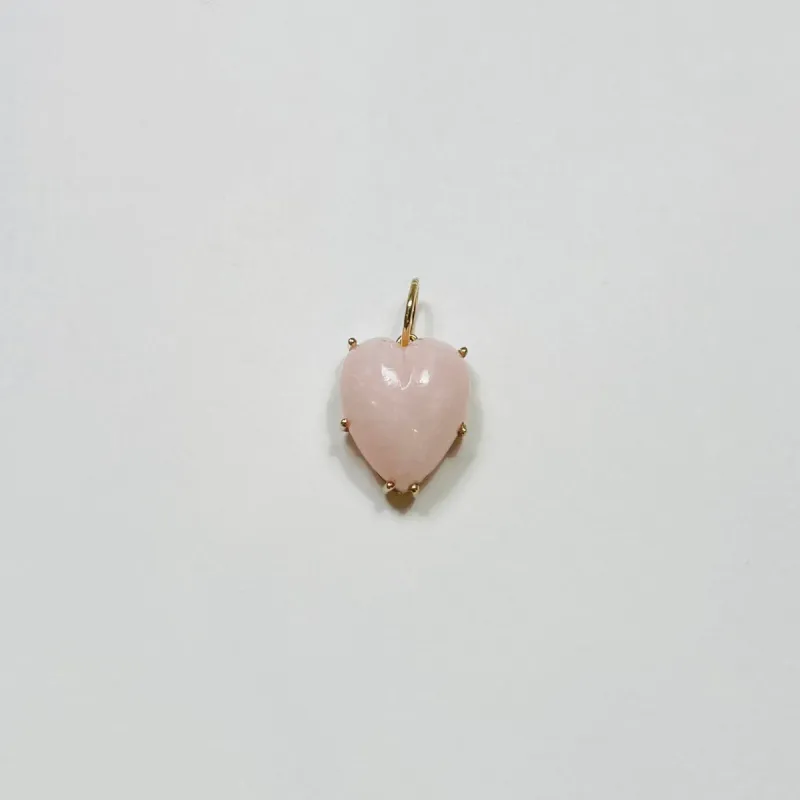 pink opal heart pendant sold by Theodosia