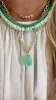 freeform chrysoprase and diamond pendant sold by Theodosia
