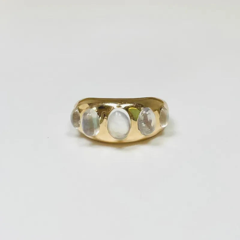 moonstone gypsy ring sold by Theodosia