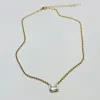 stepped bezel set topaz necklace sold by Theodosia
