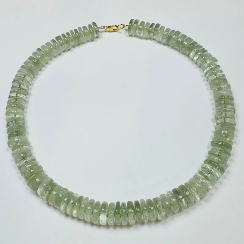 green amethyst statement necklace sold by Theodosia