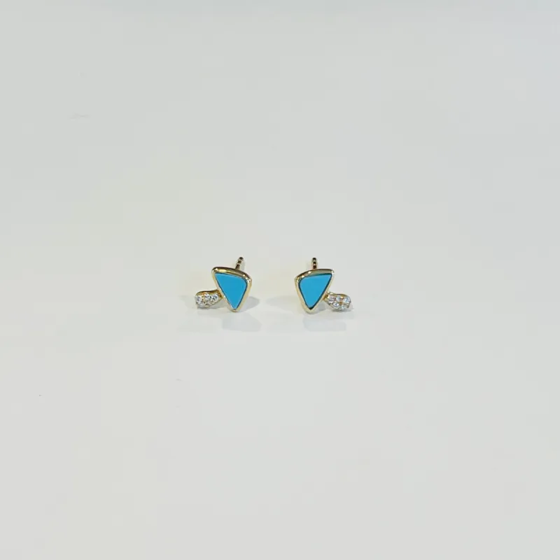 turquoise mushroom studs sold by Theodosia