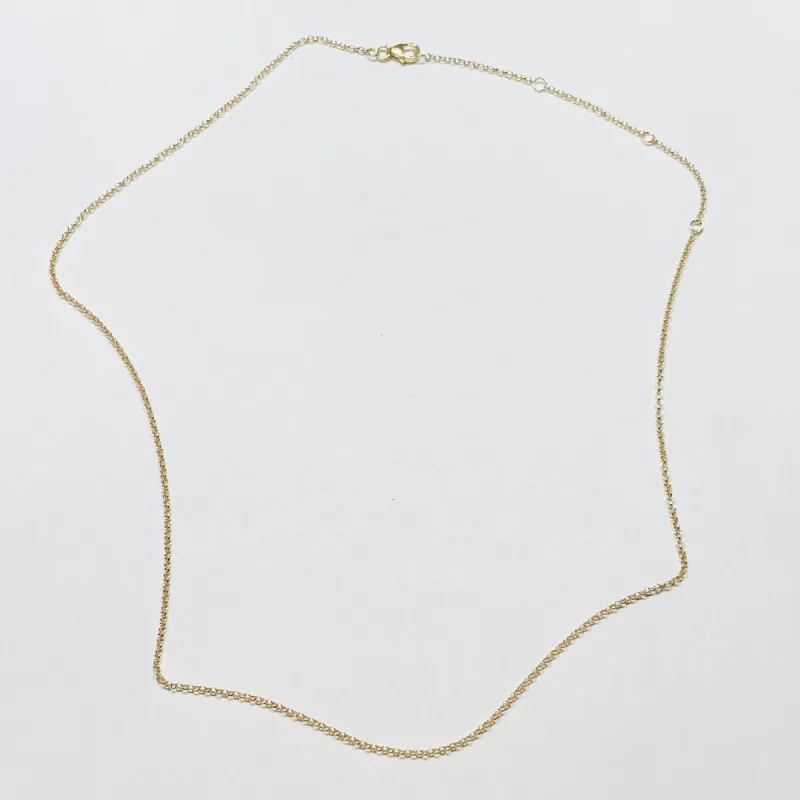 14k gold 1 mm curb chain sold by Theodosia