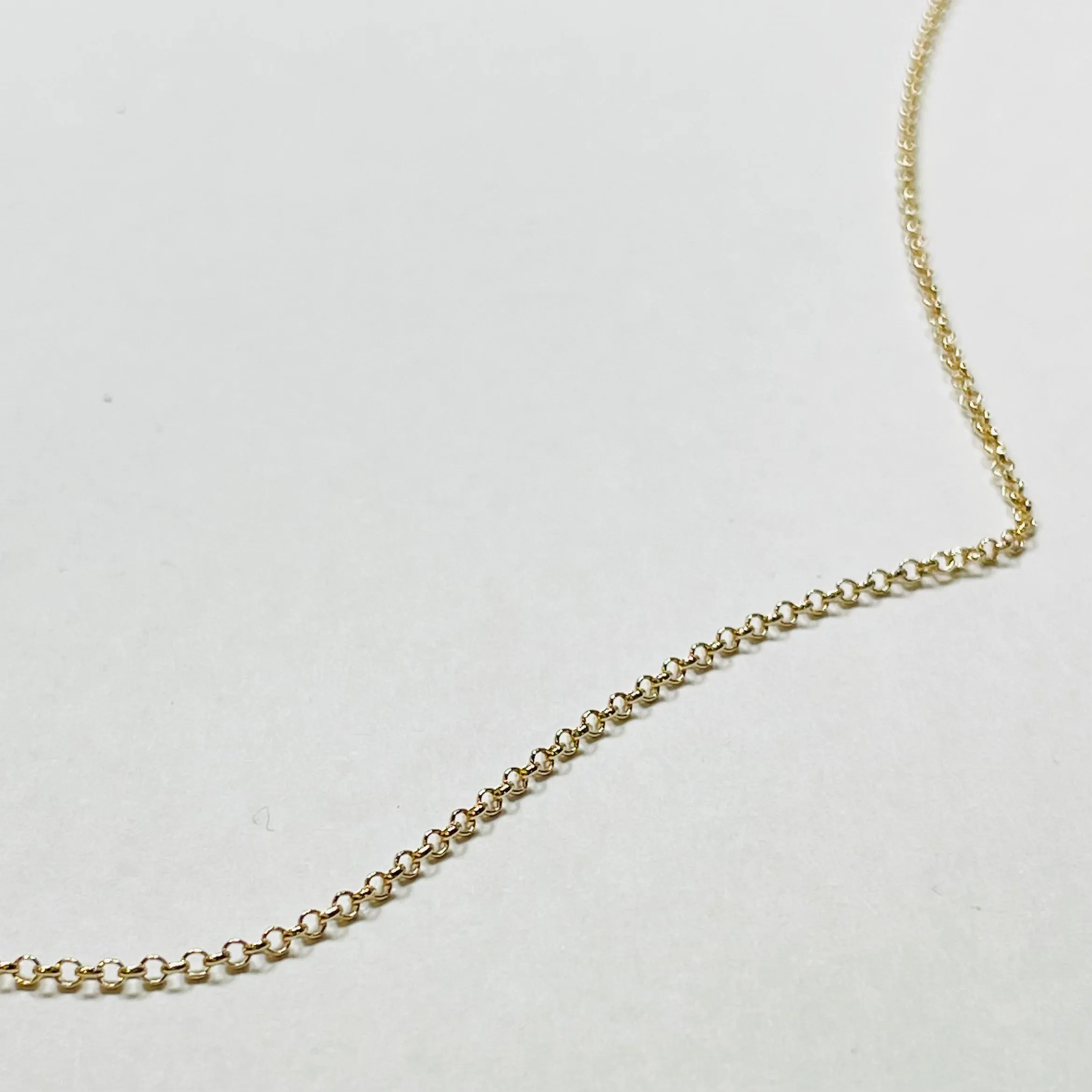 14k gold 1 mm curb chain sold by Theodosia product image thumbnail 2