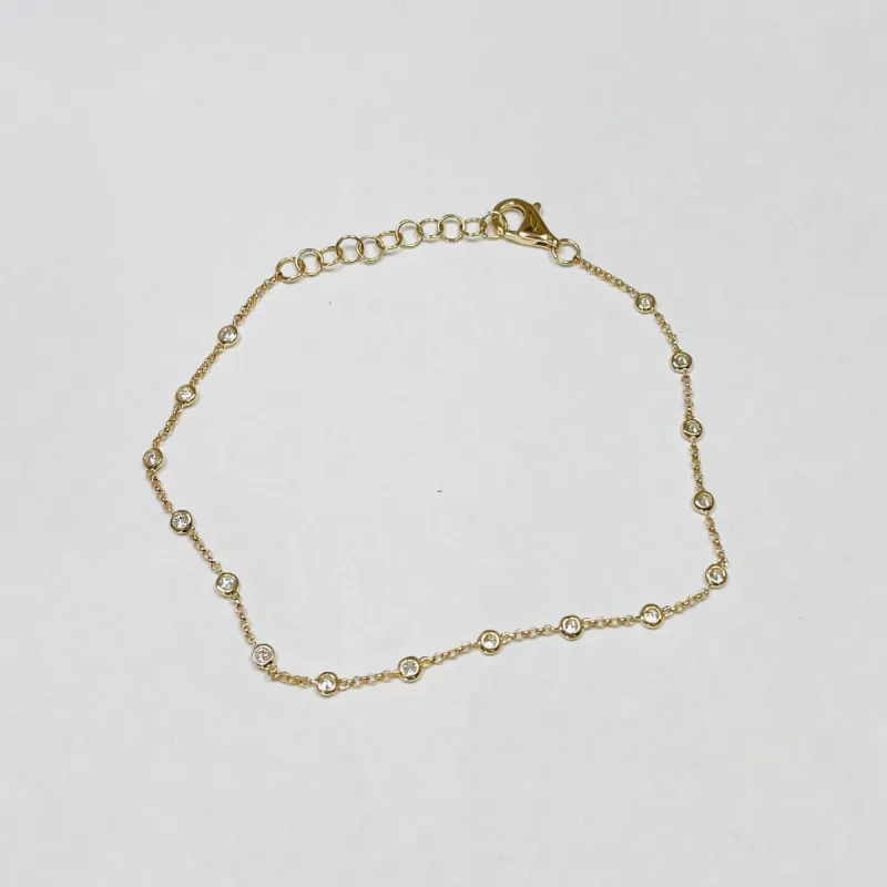 bezel set diamond by yard bracelet sold by Theodosia
