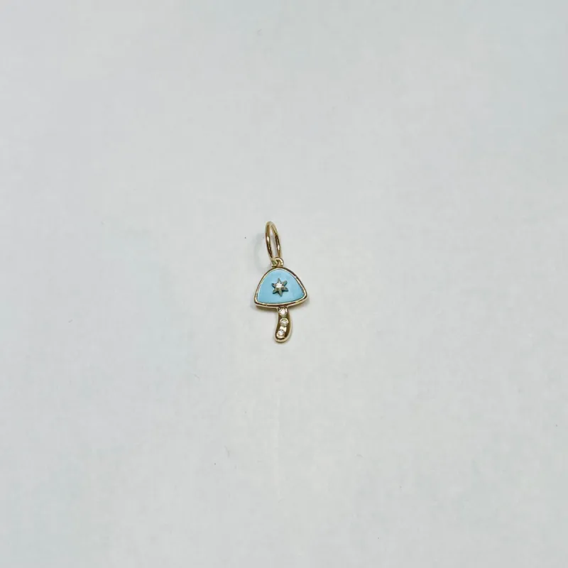 mushroom pendant, turquoise made by Theodosia