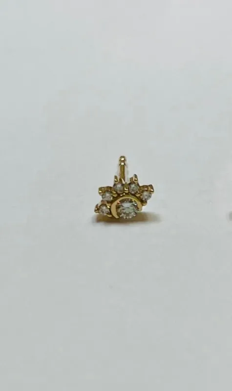 SINGLE diamond evil eye stud sold by Theodosia