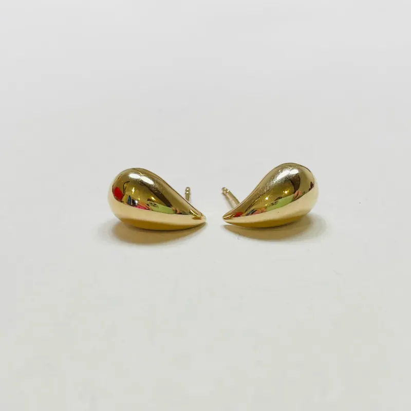gold droplet studs sold by Theodosia