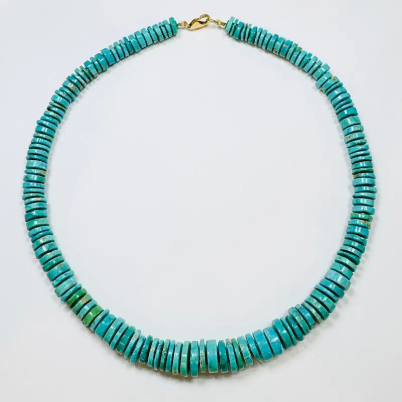 graduated turquoise slice candy necklace sold by Theodosia