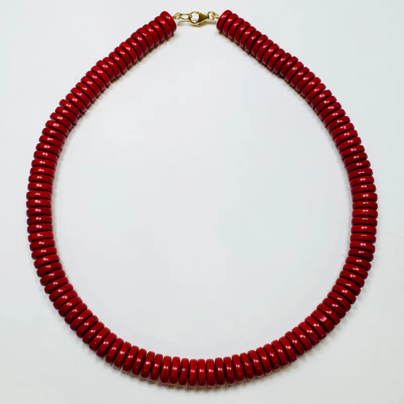 cherry red barrel candy necklace sold by Theodosia
