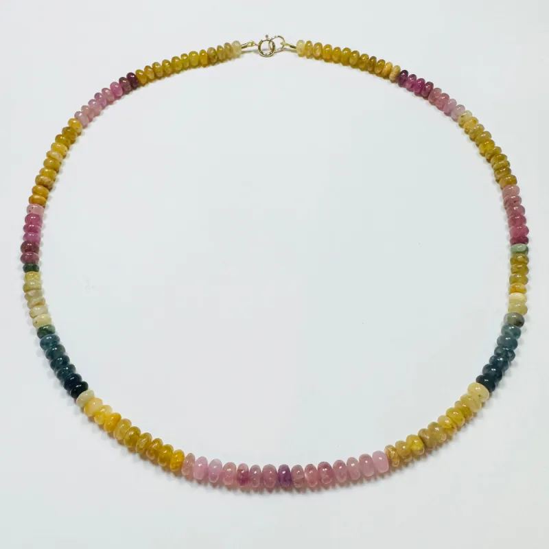 sunset sapphire necklace sold by Theodosia