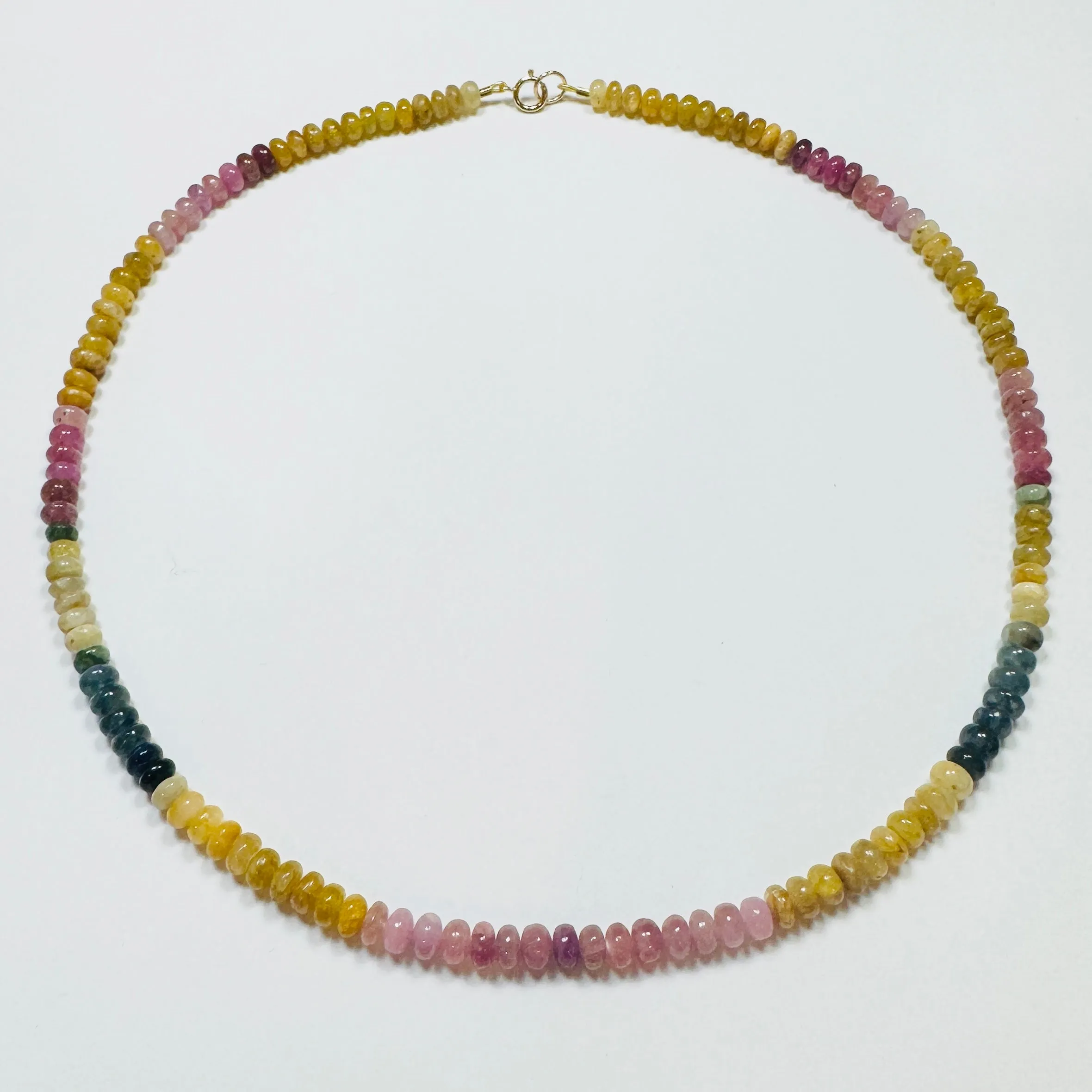 sunset sapphire necklace sold by Theodosia