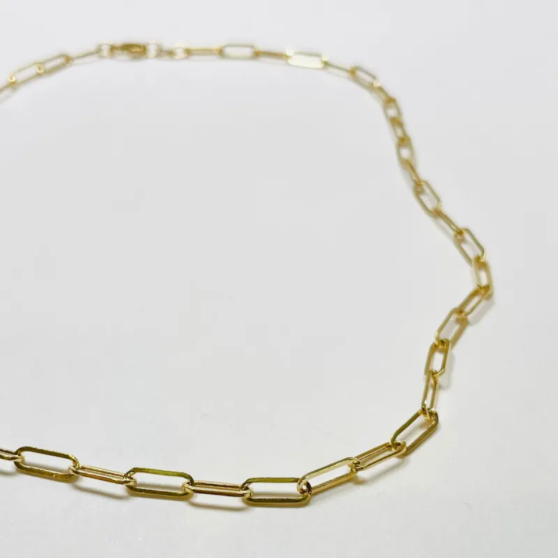 paperclip chain necklace, 8x4 mm 14k gold sold by Theodosia
