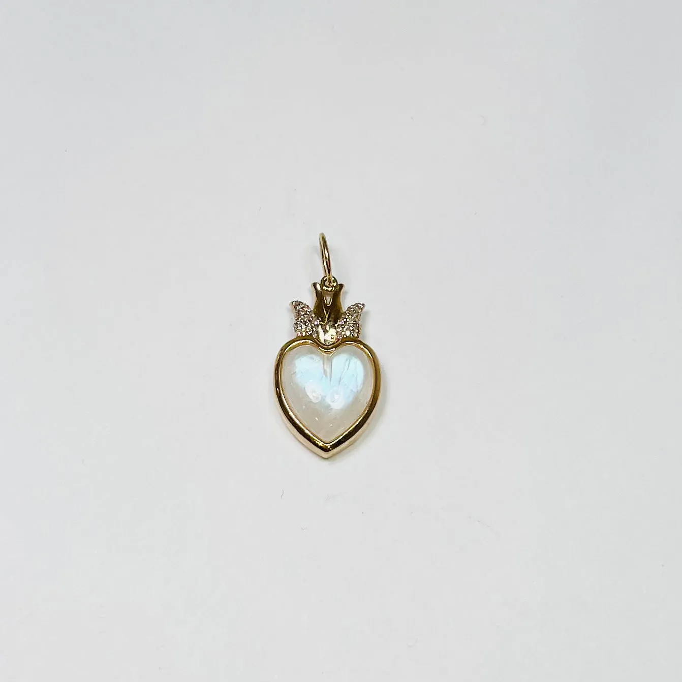 tulip opal heart pendant sold by Theodosia