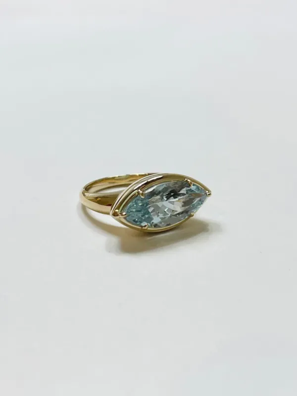 aquamarine statement ring sold by Theodosia