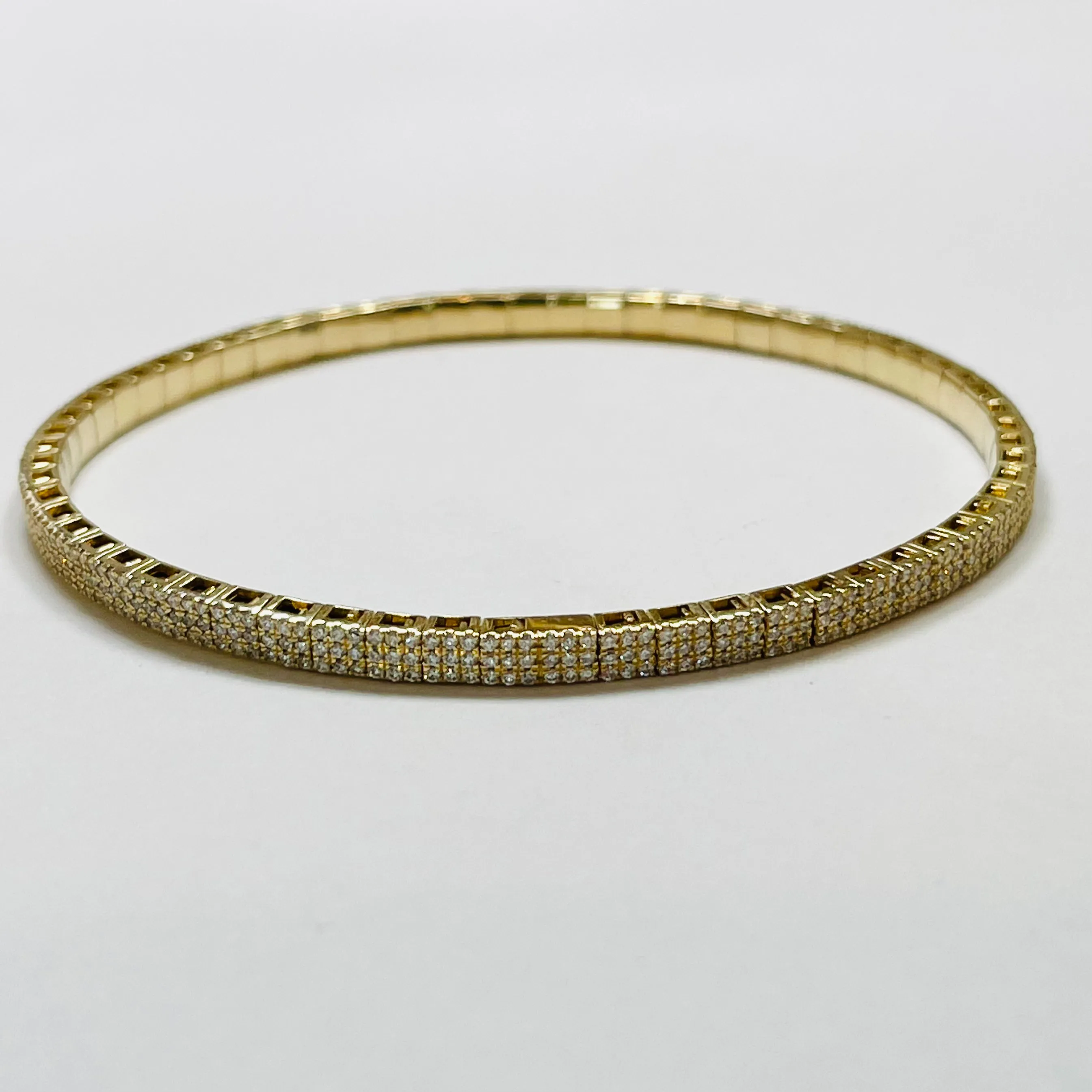 pave diamond stretch bracelet sold by Theodosia