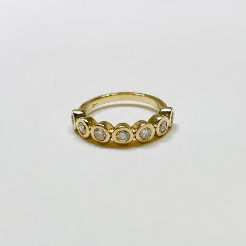bezel set diamond band sold by Theodosia