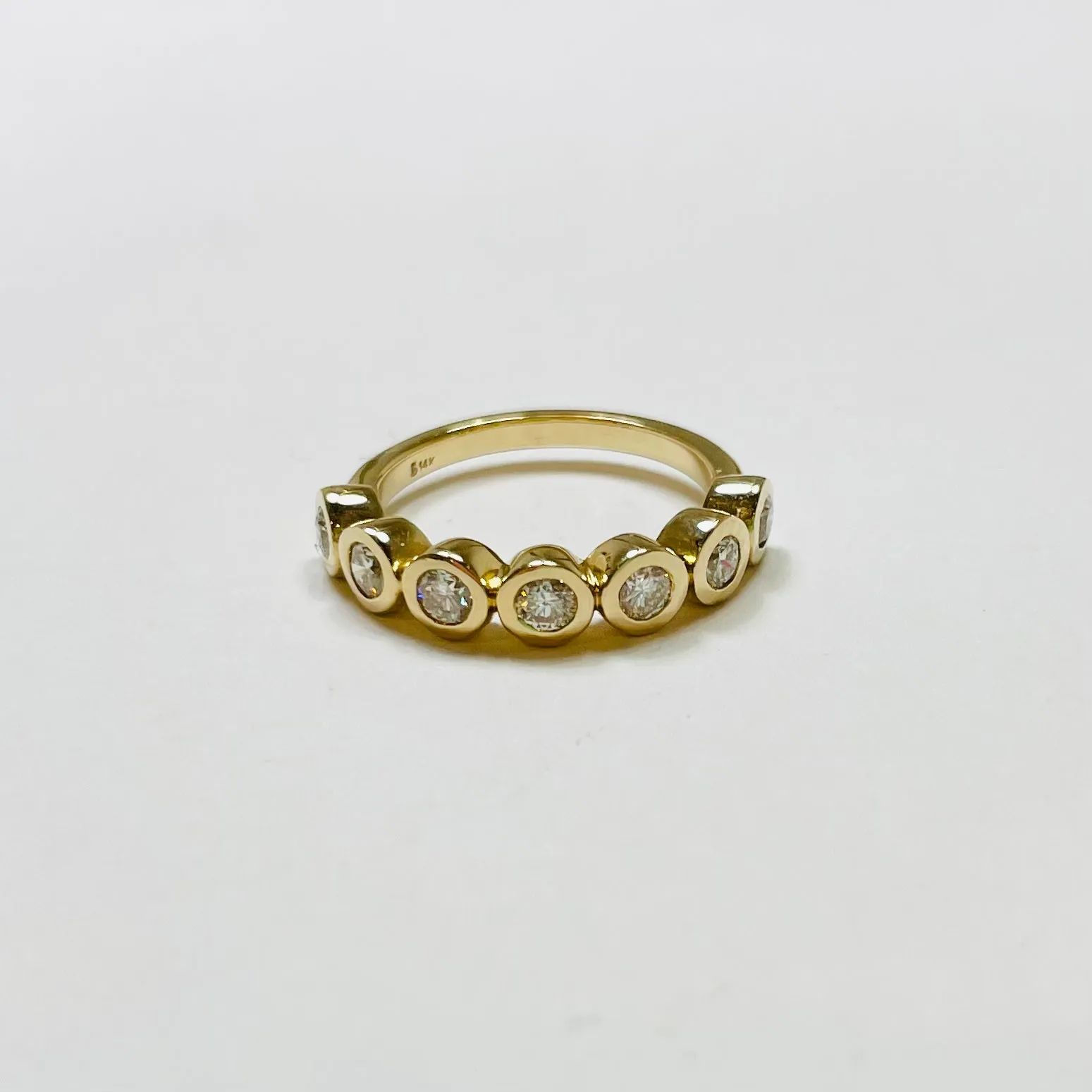 bezel set diamond band sold by Theodosia