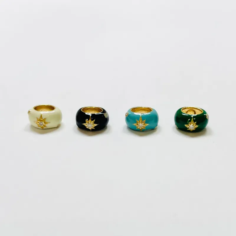 enamel bead charm, 8mm sold by Theodosia