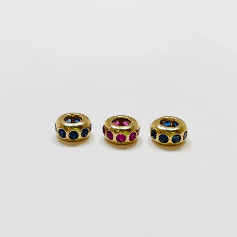 studded barrel bead charm made by Theodosia