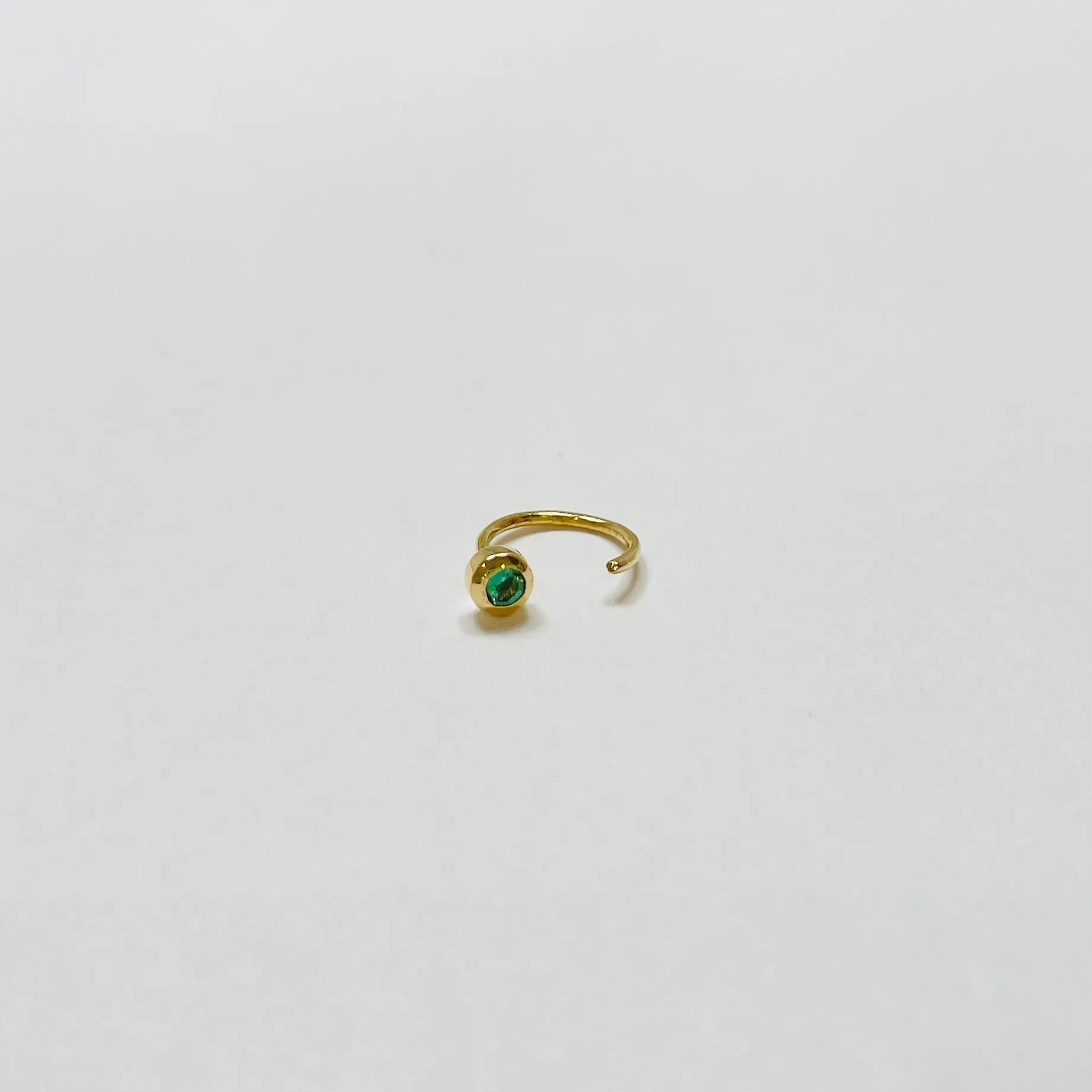 single gemstone half huggie sold by Theodosia product image thumbnail 3