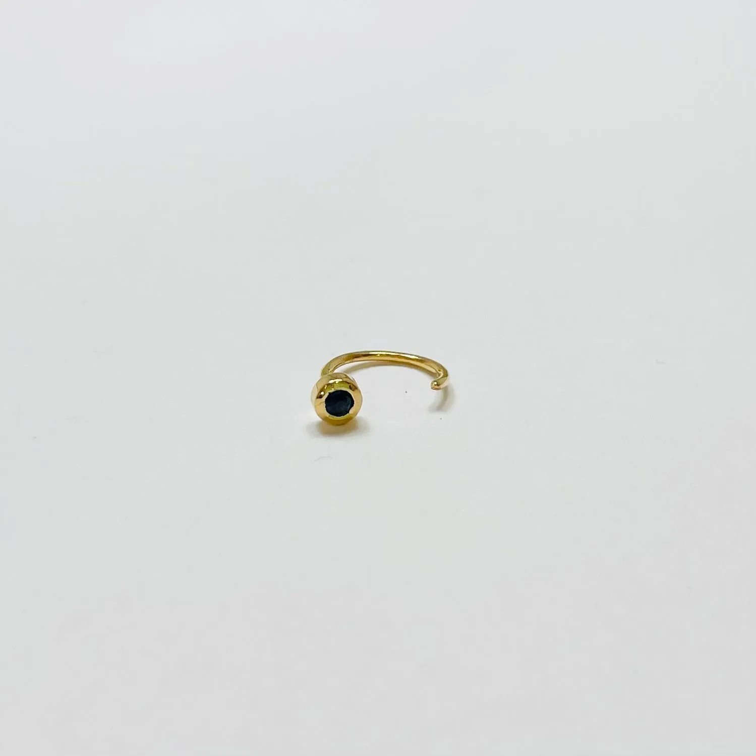 single gemstone half huggie sold by Theodosia product image thumbnail 2