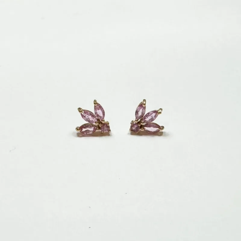 pink sapphire firefly studs sold by Theodosia