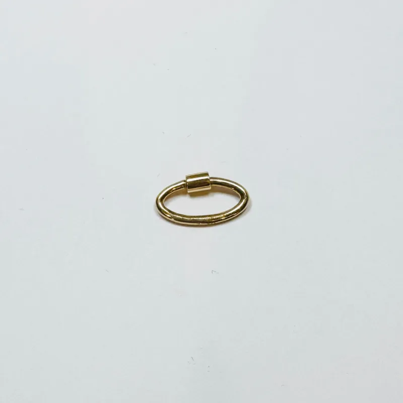 gold carabiner connector sold by Theodosia