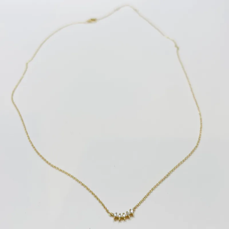 diamond arc necklace, (5) 0.07 sold by Theodosia
