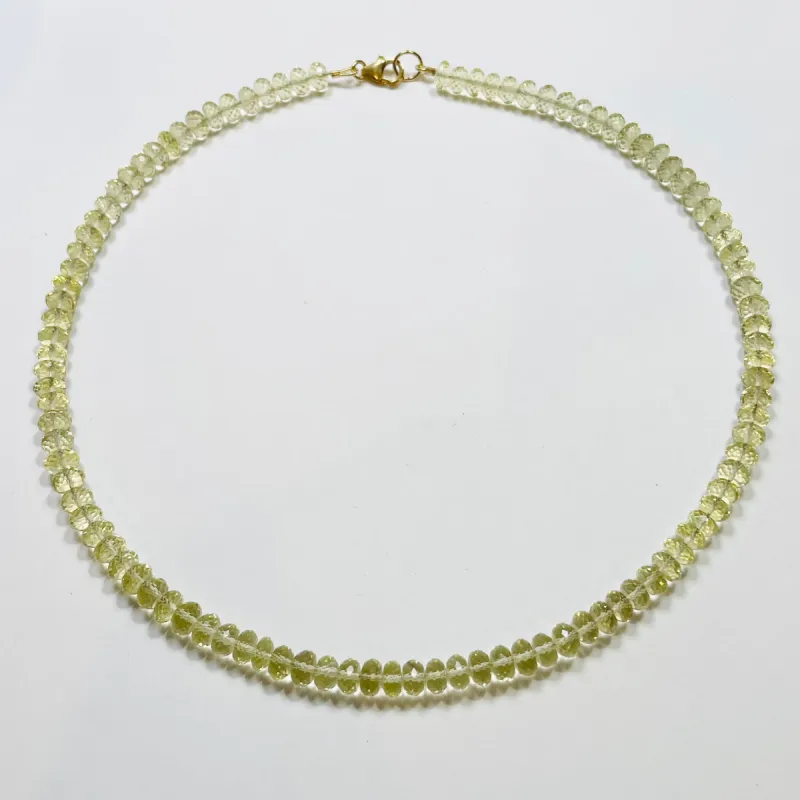 faceted lemon topaz necklace sold by Theodosia