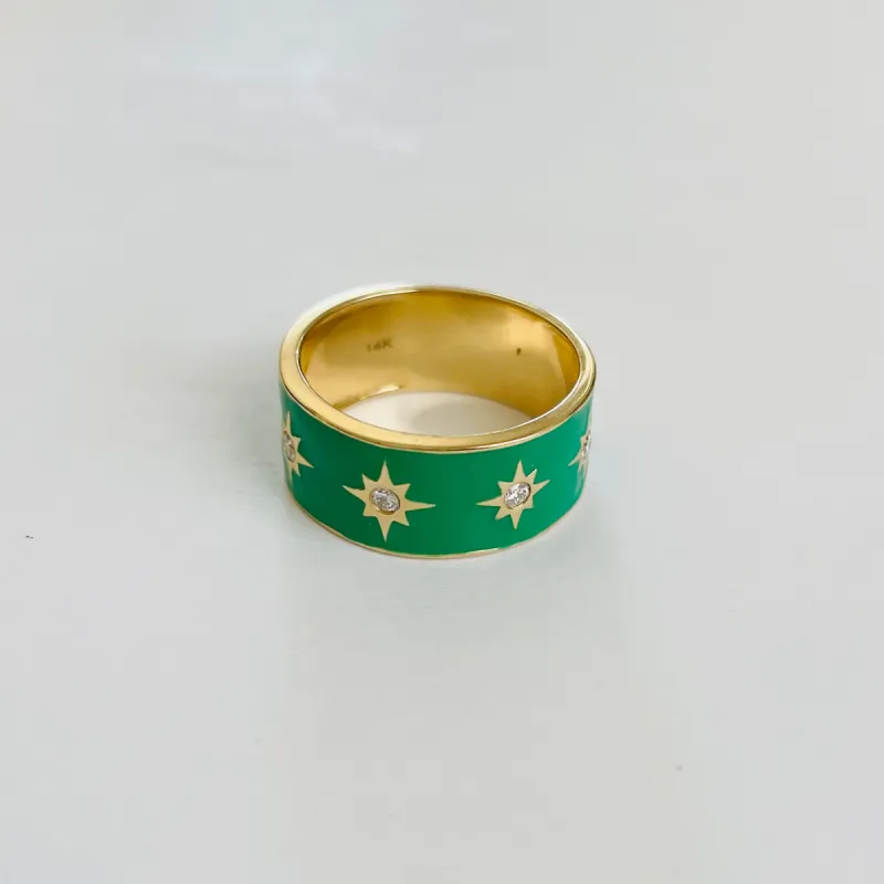 green enamel band sold by Theodosia