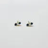 blue sapphire and diamond studs, large sold by Theodosia