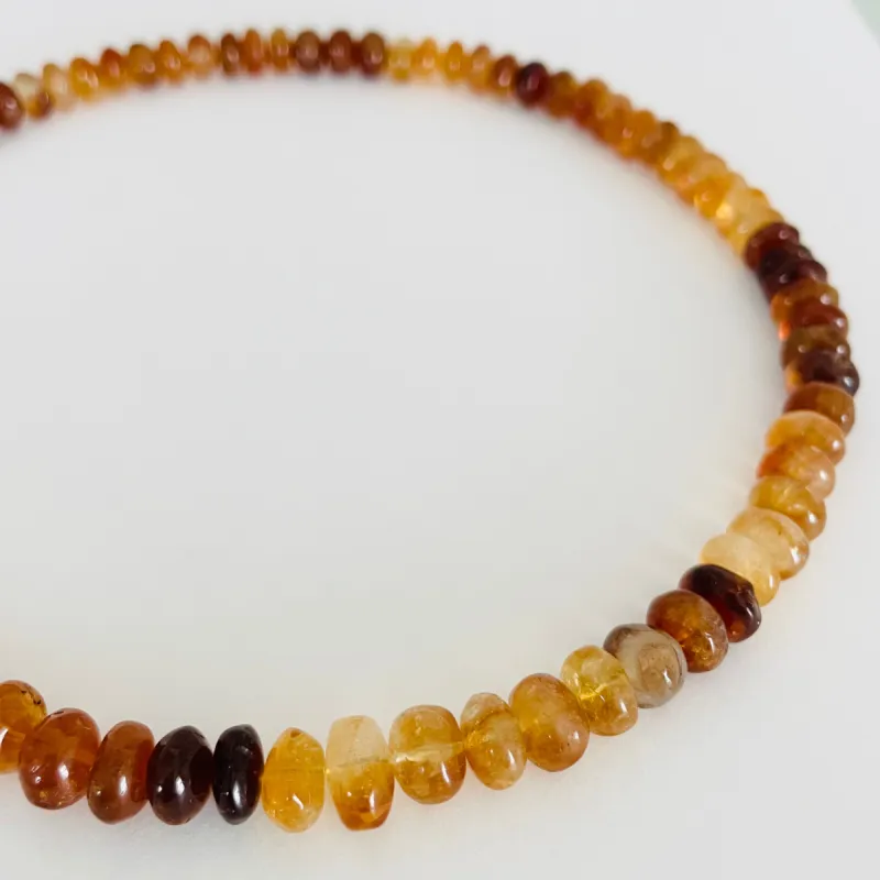 butter pecan citrine candy necklace made by Theodosia