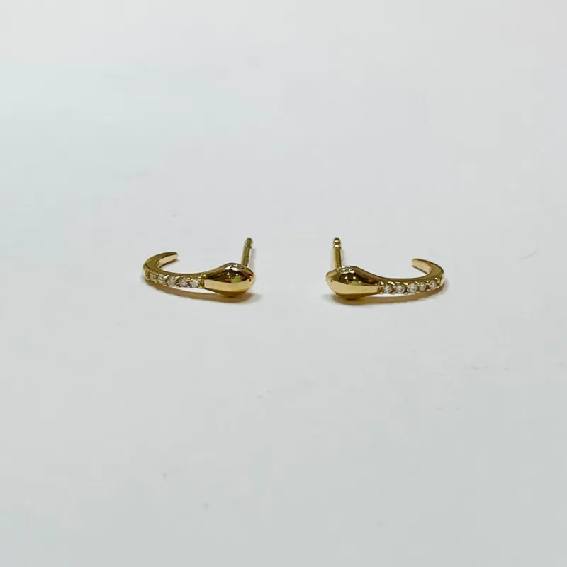 snake J stud ear cuff sold by Theodosia