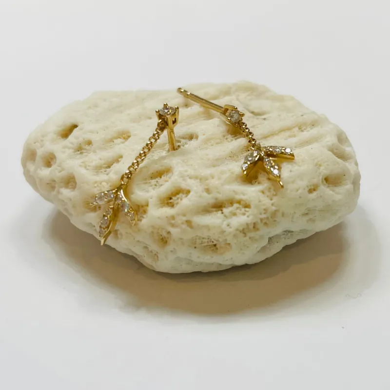 foliage studs, dangle sold by Theodosia