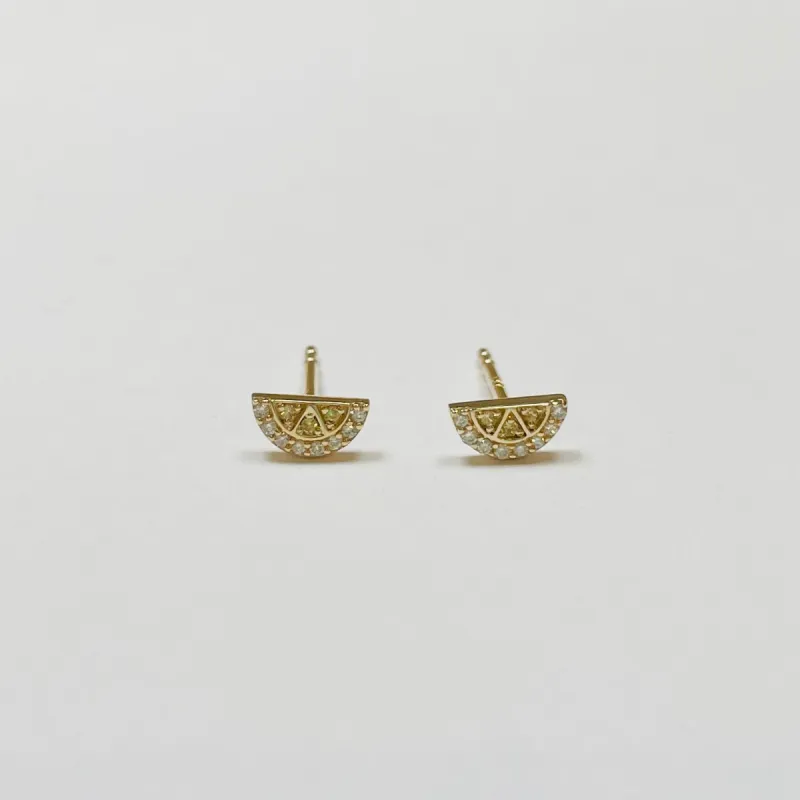 lemon studs made by Theodosia