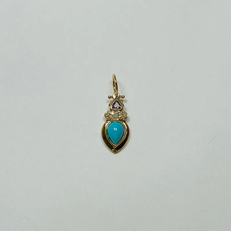 crown teardrop pendant sold by Theodosia
