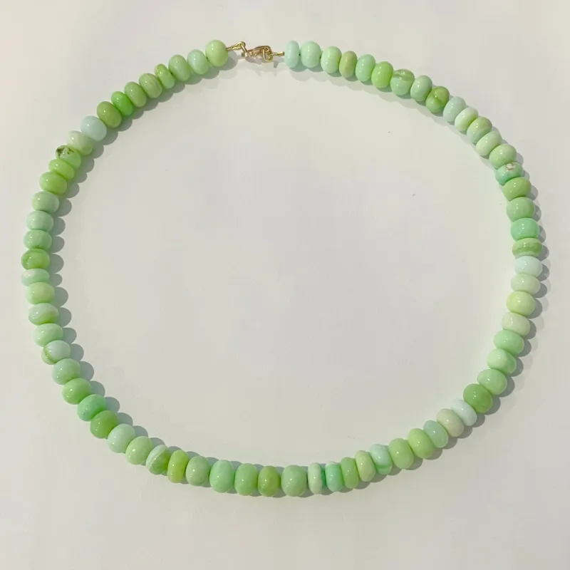 lime green opal candy necklace sold by Theodosia