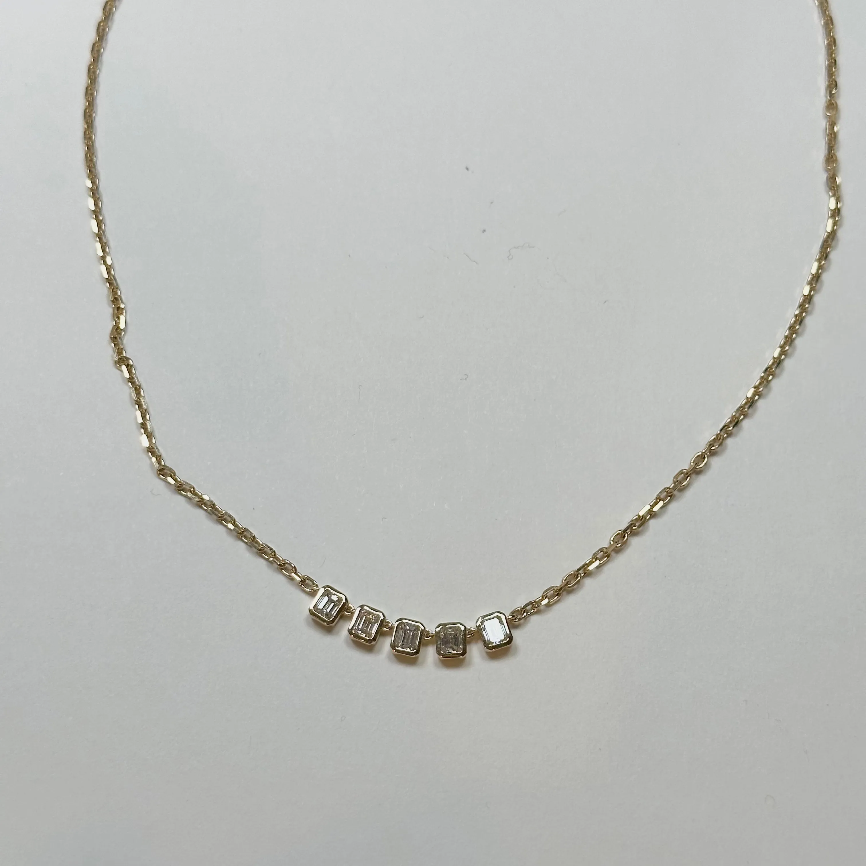 5 Diamond bezel necklace sold by Theodosia product image thumbnail 2