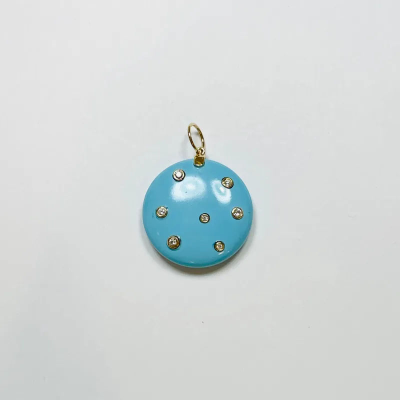 gemstone disc pendant sold by Theodosia