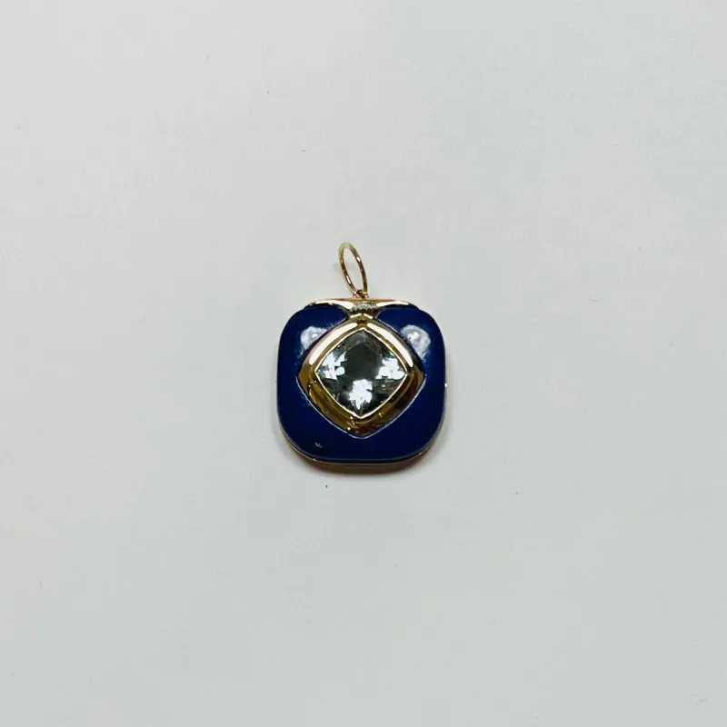 lapis and topaz art deco pendant sold by Theodosia