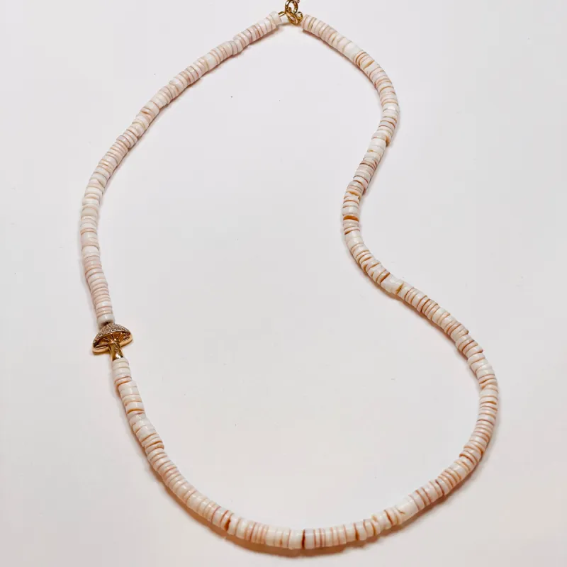 shell necklace with mushroom sold by Theodosia