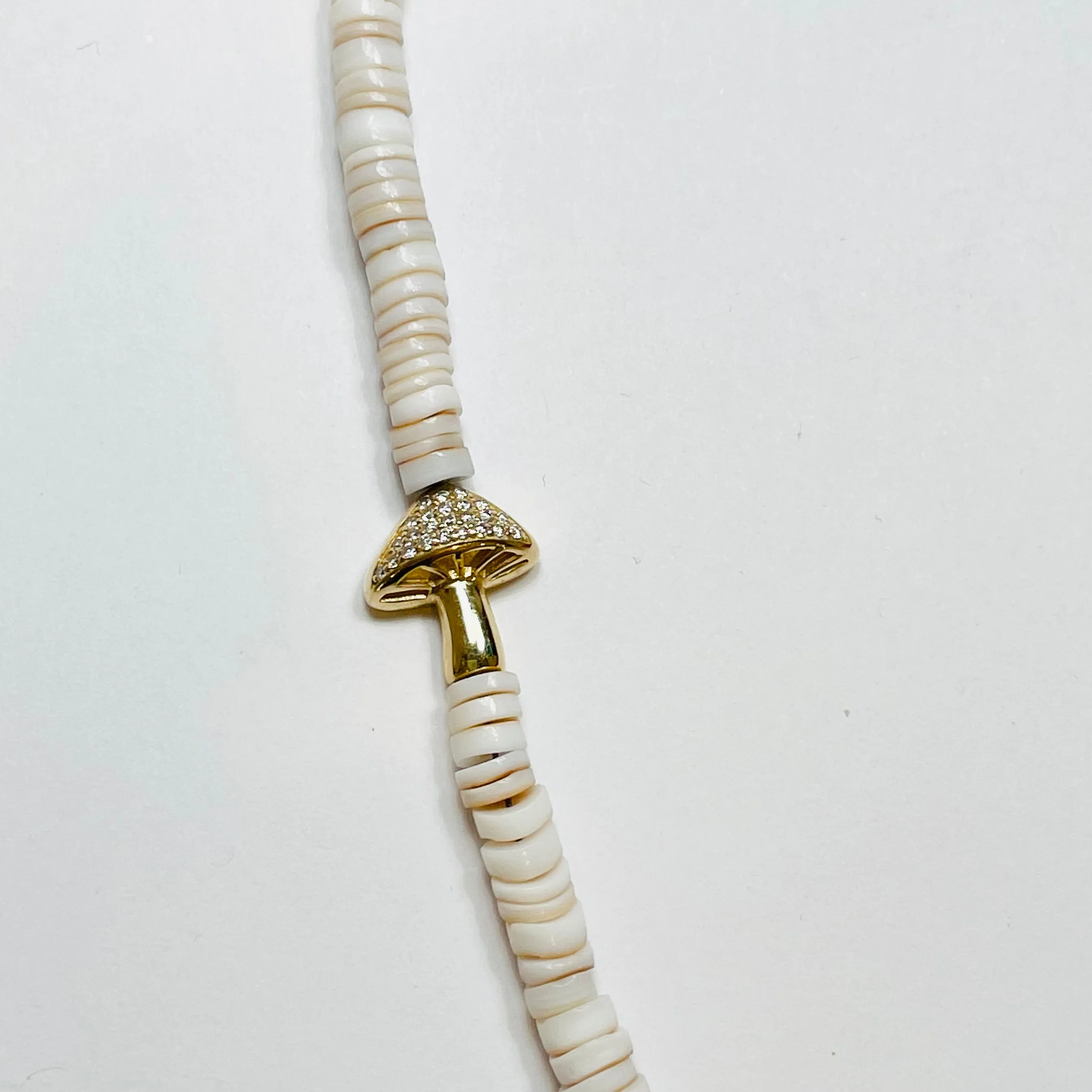 shell necklace with mushroom sold by Theodosia product image thumbnail 2
